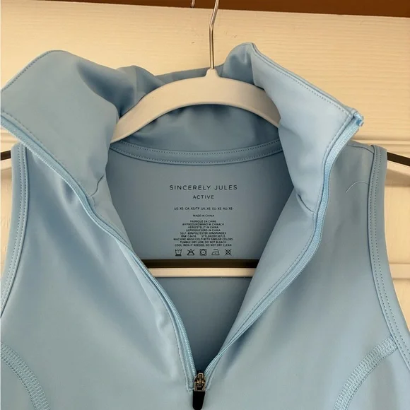 Sincerely Jules Light Blue Active Zip-Up Dress - Picture 2 of 6